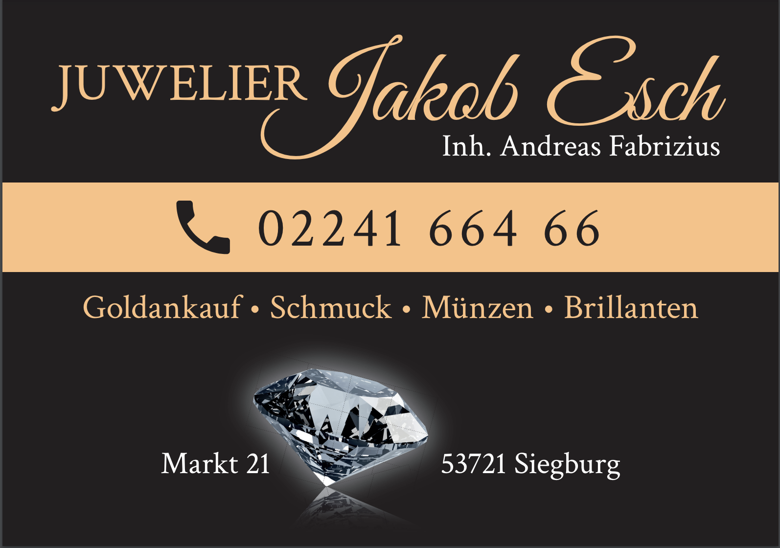 Juwelier Jakob Esch Inhaber Andreas Fabrizius  